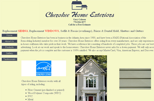 Cherokee Home Exteriors home