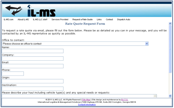 IL-MS rate quote page