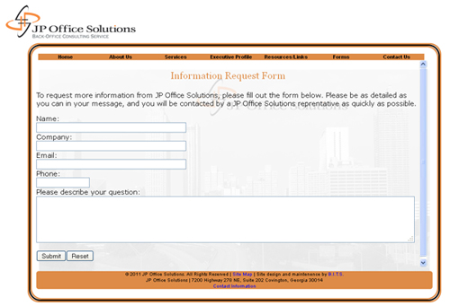 JP Office Solutions About page